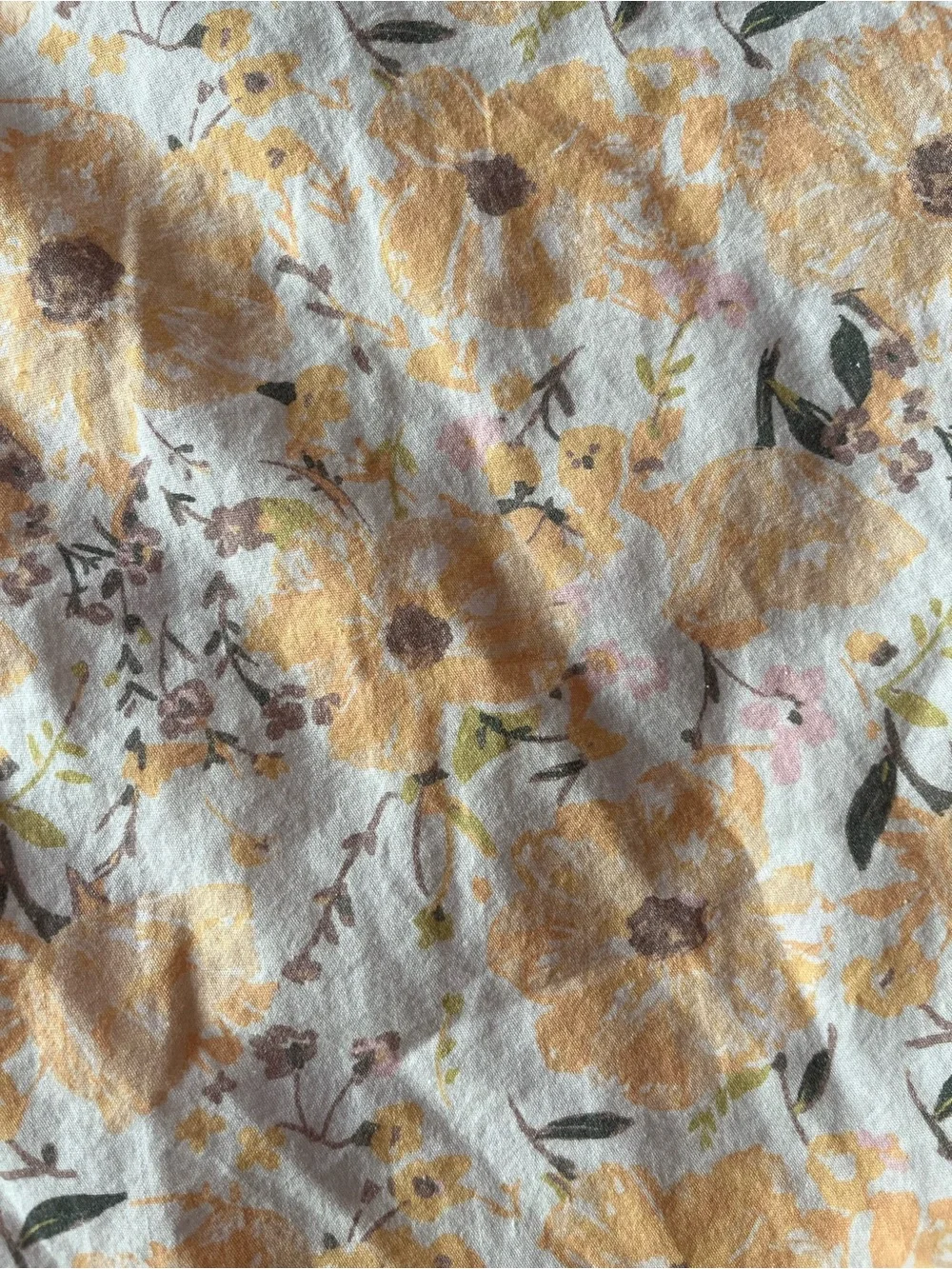 SweetHoney  XL Blanket yellow pink white 0783 Floral Ruffle Edge Lounge nubby